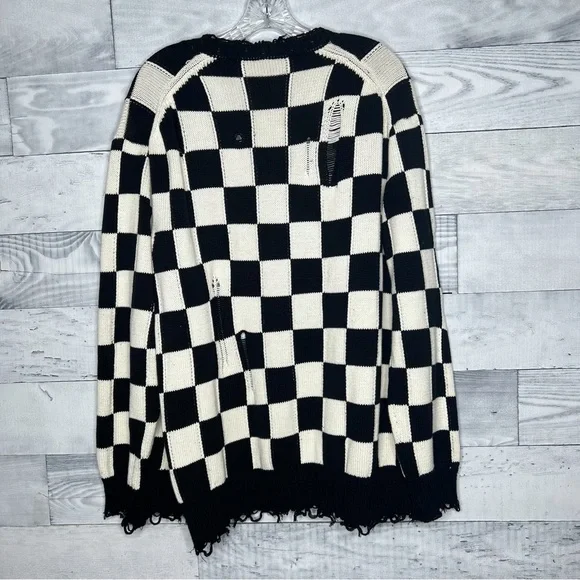❌SOLD❌R13 Distressed Edge Checkered Cardigan - Picture 9 of 9